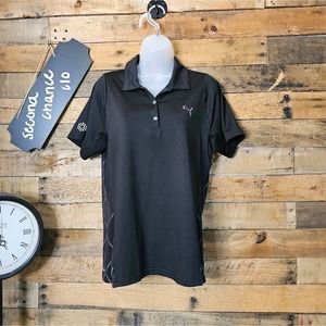 SALE-Puma women's black light weight golfer shirt size large